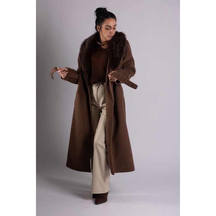 ABRIGO SOFIA COLOR CHOCOLATE