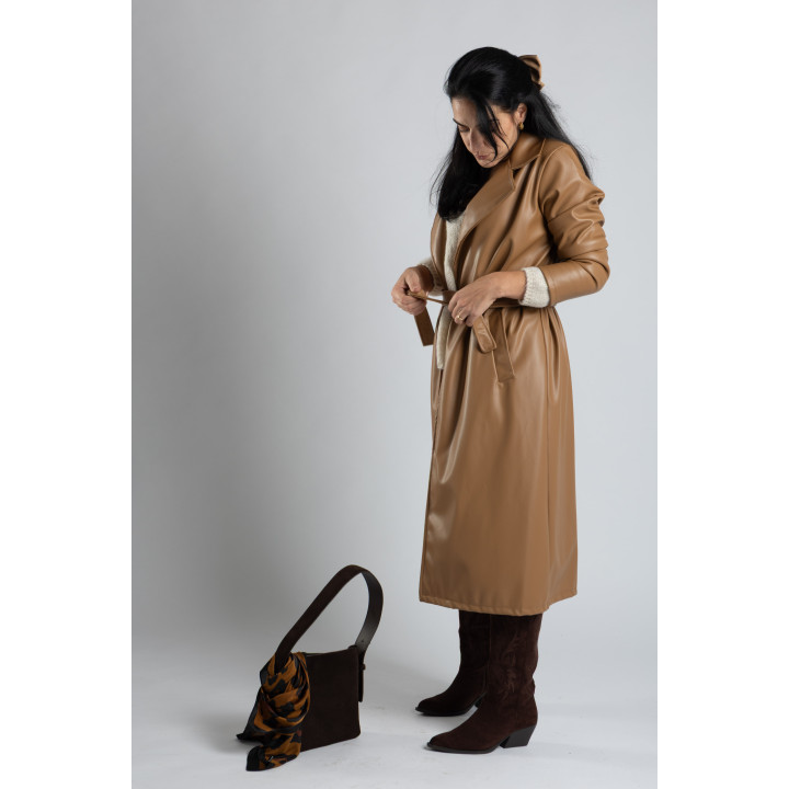 GABARDINA POLIPIEL COLOR CAMEL