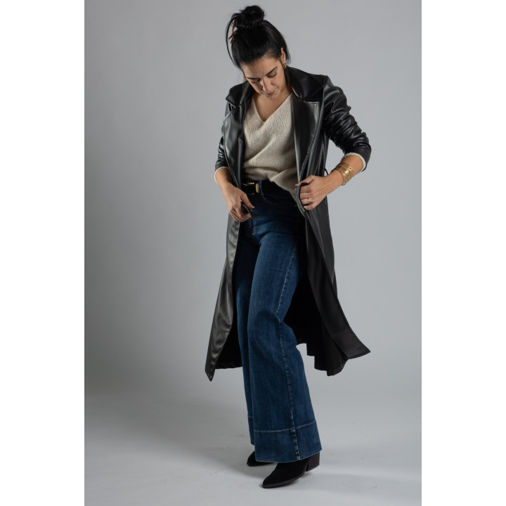 GABARDINA POLIPIEL COLOR NEGRO