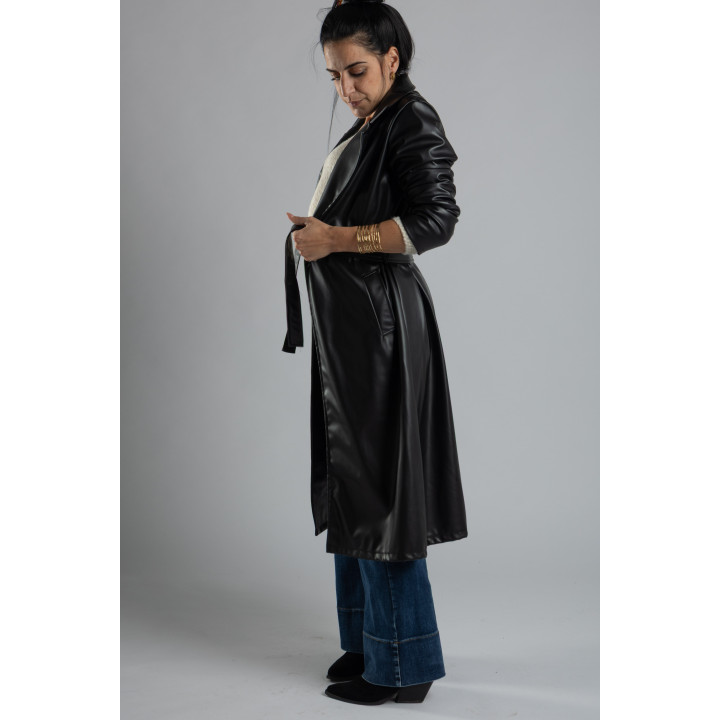 GABARDINA POLIPIEL COLOR NEGRO